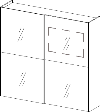 Meraviglia armoire - Meraviglia, <p>Armoire avec 2 portes coulissantes
	<br>Prédisposition pour porte haute intérieure TV</p>
