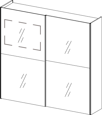 Meraviglia armoire - Meraviglia, <p>Armoire avec 2 portes coulissantes
	<br>Aménagement porte haute extérieure TV</p>
