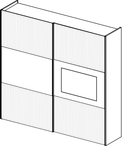 New York armoire - New York, <p>2 portes coulissantes avec préparation pour 43˝/50”</p>
