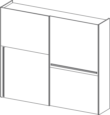 Smile armoire - Smile 301, <p>2 portes coulissantes sp.22</p>
