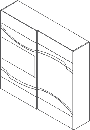 Zaffiro Armoire - Zaffiro Light, <p>2 portes coulissantes
	<br>avec compartiment TV</p>
