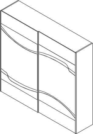 Zaffiro Armoire - Zaffiro Light, <p>2 portes coulissantes</p>
