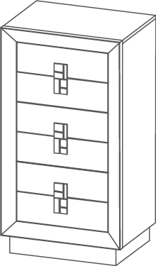 Gruppo Astra specchio - Astra, <p>commode 6 tiroirs</p>

