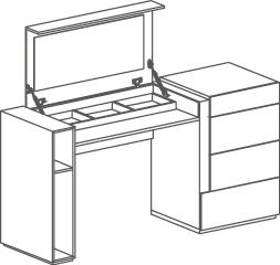Groupe Ermes sans teca - Ermes, <p>table de toilette</p>
