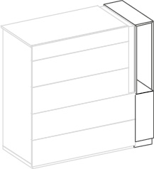 Groupe Ermes avec teca - Ermes, <p>teca pour grande commode</p>
