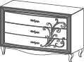 Kelly Groupes avec pied - Kelly, <p>commode</p>
