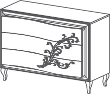Groupes Maya avec pieds - Maya, <p>Commode
	<br>sans pieds</p>
