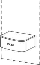 Meraviglia suspendu groupes - Meraviglia, <p>table de chevet droit
	<br>1 tiroirs / avec pieds</p>
