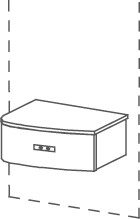 Meraviglia suspendu groupes - Meraviglia, <p>table de chevet gauche
	<br>1 tiroirs / avec pieds</p>
