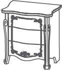 Groupes Pandora - Pandora, <p>comodini con cassetti curvi</p>
