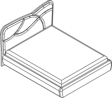 Aloa lit - Aloa Classic, <p>Lit avec tête et cadre capitonnés</p>
