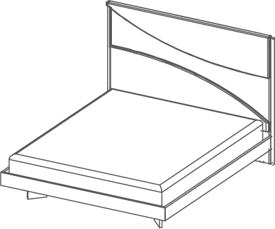 Reflex Lit - Reflex, <p>Lit avec cadre capitonné haut et pied en plexiglas</p>
