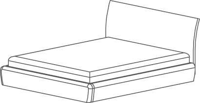 Star lit - Star Classic, <p>Lit avec tête en bois et cadre capitonné</p>
