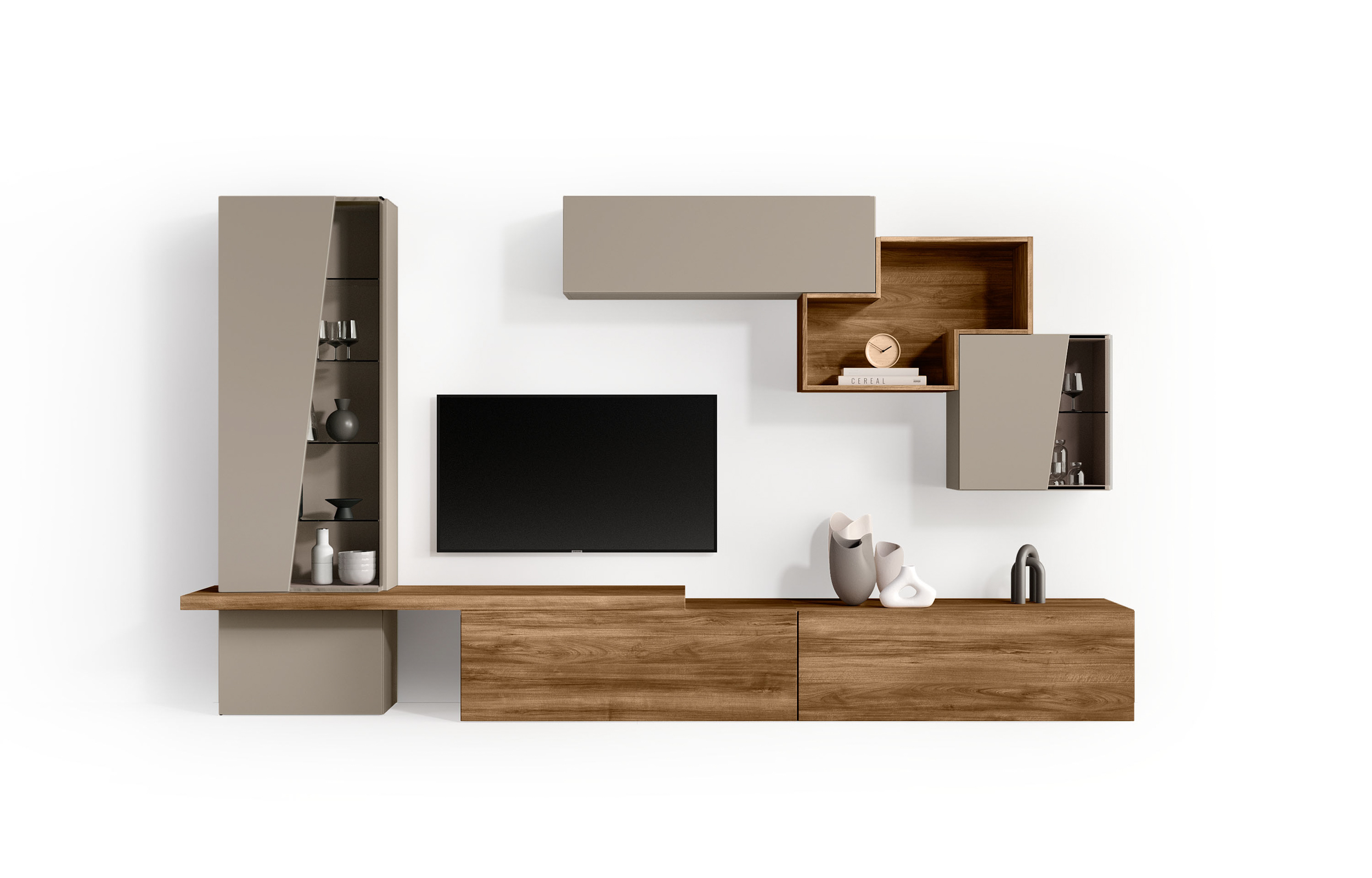 H2O 23/24 - H2O 23, <p>
	<br>
</p>

<p><strong>Pensile Trapezio Nobilitato Visone Congo/Vetro Neutro</strong></p>

<p>"Trapezio" wall unit in Visone Congo effect Melamine and Neutral Glass doors</p>

<p>
	<br>
</p>

<p><strong>Pensili Nobilitato Visone Congo</strong></p>

<p>Wall units in Visone Congo effect Melamine</p>

<p>
	<br>
</p>

<p><strong>Pensile Esse a giorno Nobilitato Noce Cognac</strong></p>

<p>"Esse" open unit in Cognac Walnut effect Melamine</p>

<p>
	<br>
</p>

<p><strong>Basi a terra con top a filo Nobilitato Noce Cognac</strong></p>

<p>Floor standing bases with flush top in Cognac Walnut effect Melamine</p>

<p>
	<br>
</p>

<p><strong>Piano top sospeso Nobilitato Noce Cognac</strong></p>

<p>Suspended top surface in Cognac Walnut effect Melamine</p>

<p>
	<br>
</p>

<p>L.340 x H.186 x P.48,4 cm</p>
<div title="Page 72">&nbsp; &nbsp; &nbsp; &nbsp; &nbsp; &nbsp; &nbsp; &nbsp; &nbsp; &nbsp; &nbsp; &nbsp; &nbsp; &nbsp; &nbsp; &nbsp; &nbsp; &nbsp; &nbsp; &nbsp; &nbsp; &nbsp; &nbsp; &nbsp; &nbsp; &nbsp; &nbsp; &nbsp;</div>

<p>&nbsp; &nbsp;&nbsp;</p>
