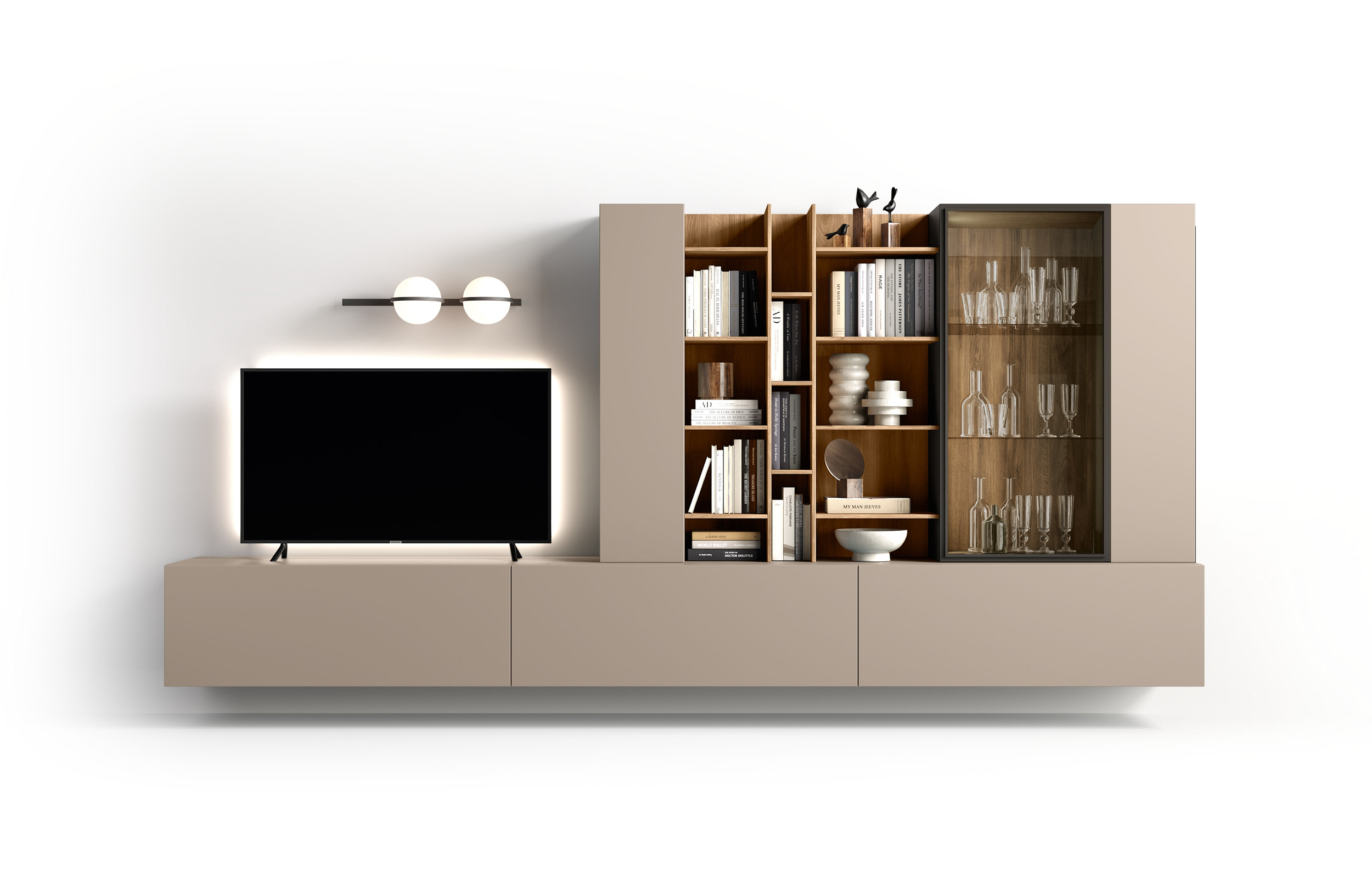 H2O 11 - H2O 11, <p>
	<br>
</p>

<p><strong>Pensili Nobilitato Visone Congo</strong></p>

<p>Wall Units in Visone Congo colour Melamine</p>

<p>
	<br>
</p>

<p><strong>Boiserie Side a giorno Nobilitato Noce Cognac</strong></p>

<p>"Side" open paneling in Cognac Walnut effect Melamine</p>

<p>
	<br>
</p>

<p><strong>Pensile Nobilitato Visone Congo<br>Anta Ghost Vetro Fumè</strong></p>

<p>Wall unit in Visone Congo colour Melamine
	<br>"Ghost" Smoke effect glass door</p>

<p>
	<br>
</p>

<p><strong>Basi sospese con top a filo Visone Congo</strong></p>

<p>Suspended bases with flush top in Visone Congo Melamine</p>

<p>&nbsp; &nbsp; &nbsp; &nbsp; &nbsp; &nbsp; &nbsp; &nbsp; &nbsp; &nbsp;</p>

<p>L.360 x H.198 x P.48,4 cm</p>

<p>&nbsp; &nbsp; &nbsp; &nbsp; &nbsp; &nbsp; &nbsp; &nbsp; &nbsp; &nbsp; &nbsp; &nbsp; &nbsp; &nbsp; &nbsp; &nbsp; &nbsp; &nbsp;</p>

<p>
	<br>
</p>

<p>&nbsp; &nbsp;&nbsp;</p>
